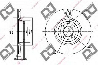 DJ PARTS bd1299 -  Тормозной диск